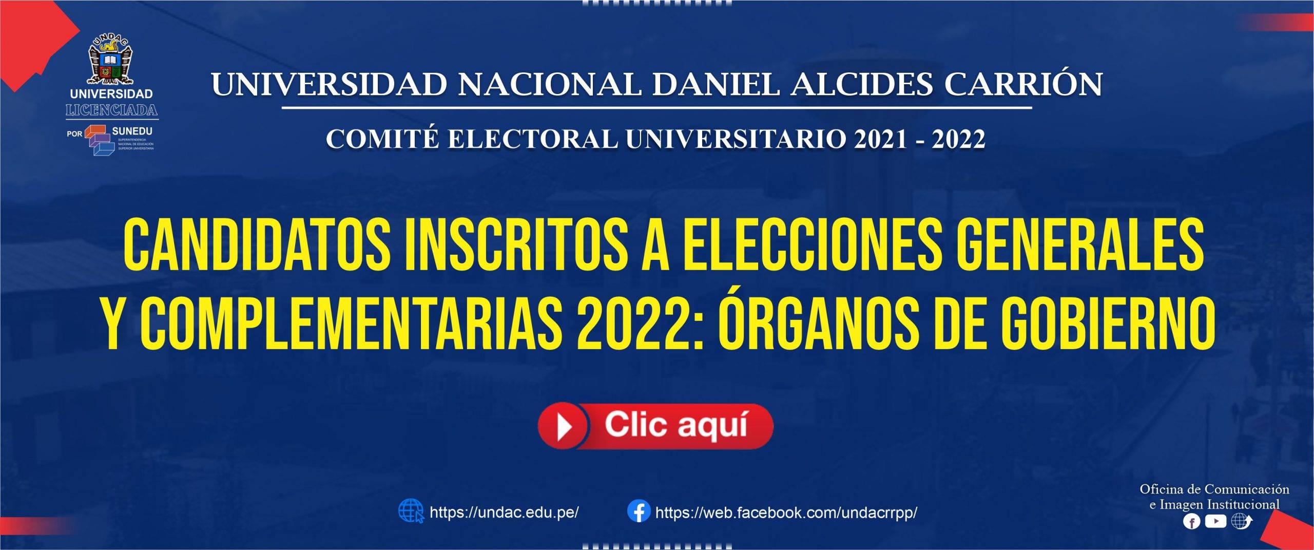 CANDIDATOS INSCRITOS A ELECCIONES GENERALES Y COMPLEMENTARIAS 2022: ÓRGANOS DE GOBIERNO