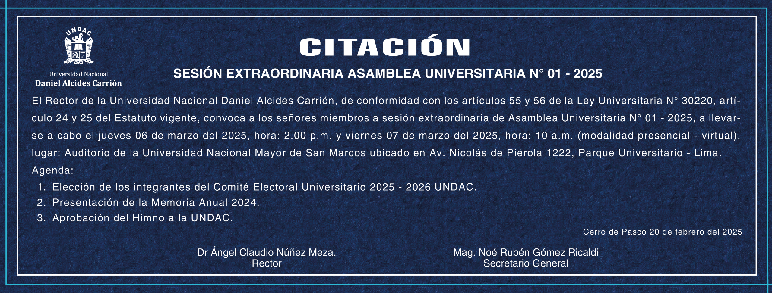 Read more about the article Sesión Extraordinaria